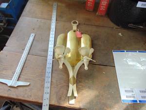 lot 3113 image: Wall Mounted Double Candle Holder