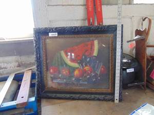lot 3115 image: Fruit Picture with Nice Frame