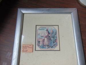 lot 3161 image: 4 Framed Cigar Labels