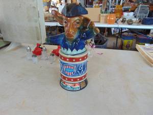 lot 3173 image: Democratic Themed Whiskey Decanter
