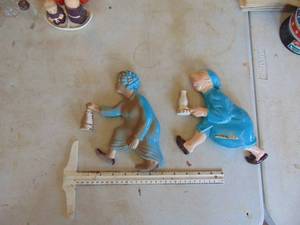 lot 3174 image: Arnells - Wall Decor - One appears to have been repaired - both need cleaning
