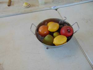 lot 3197 image: Strainer with Fake Fruit