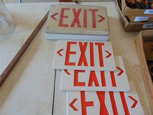 lot 3223 image: Exit Signs