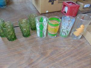 lot 3243 image: Selection of Green and Small Juice Glasses