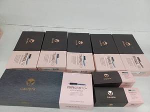 lot 26509 image: Calista Perfecter Pro Heated Round Brush, 5 Trianglpro Brushes and 2 GoGo Mini Round Brushes