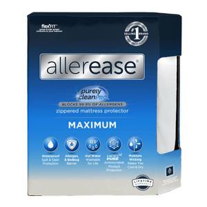 lot 7588 image: AllerEase Waterproof Mattress Protector, Maximum Allergy Mattress Protector, Twin XL Mattress Cover