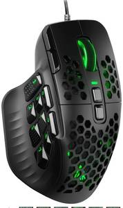 lot 7623 image: SOLAKAKA SM809 Gaming Mouse for MMO,24000 DPI,16 Programmable,RGB PC Gaming Mice,Black