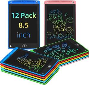 lot 7632 image: Party Favor 12 Pack LCD Writing Tablet for Kids, 8.5 Inch Colorful Drawing Doodle Board, Erasable Doodle Pad for Toddlers, Educational Learning Toys Birthday Gifts for Boys Girls Age 3 4 5 6 7 8