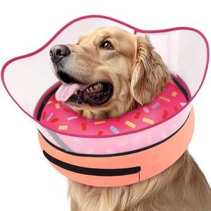 lot 7634 image: Supet Raised Inflatable Dog Cone Collar to Stop Licking, Soft Dog Cone Alternative After Surgery, Doggie Neck Donut Collar for Small Medium Large Dogs