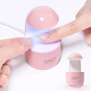 lot 7657 image: GAOY Mini UV Light for Gel Nails, Small Nail Cure Light, Eggshell LED Nail Lamp, USB Nail Dryer for Fast Curing, Pink