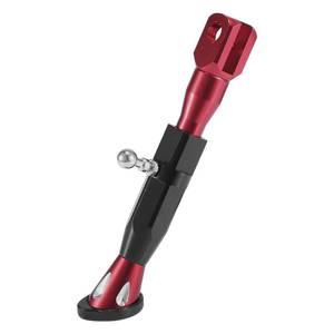 lot 7694 image: Motoforti Universal Adjustable Kickstand Side Support Stand Set for Motorcycle CNC Aluminum Alloy Red Black