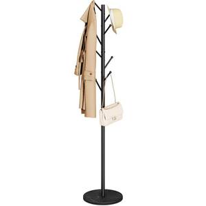 lot 7708 image: Yoobure Coat Rack Freestanding with Natural Marble Base - Coat Tree with 8 Hooks Heavy Duty Coat Hanger Stand, Metal Coat Rack Stand for Jacket, Hat, Clothes & Bag, Hall Tree Hat Rack for Entryway