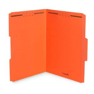 lot 7716 image: Blue Summit Supplies Orange Legal Size Fastener File Folders, Legal Size, Legal File Folders with Fasteners, 13 Cut Reinforced Tabs, Durable 2 Prongs, for Organizing Medical or Law Files, 50 Pack