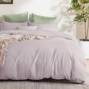 lot 7766 image: Bedsure Duvet Cover King Size - Soft Double Brushed Bedding Set for Kids & Adults, Zipper Closure, 3 Pieces, Includes 1 Duvet Cover (104x90) & 2 Pillow Shams, NO Comforter, Pink Mocha