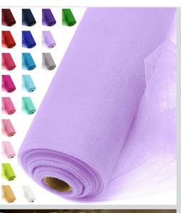 lot 7796 image: Tulle Fabric Rolls Lavender Ribbon Tutu Spool Bolt for DIY Wedding Decoration