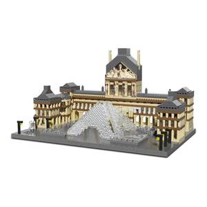 lot 7803 image: Myth Qholve Paris Louvre Museum Building Blocks Iconic Landmark Model Toy for Teens Adults & Collectors 3D Puzzle Set for Educational and Decorative Fun