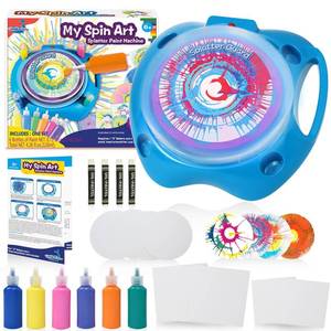lot 7836 image: Wings Giant Spin Art Machine Variable Speed, Battery Operated Spinner - Paint Spinner with Splatter Guard, Washable Paint, Spin Art Kit, Stem Toys, Arts and Crafts