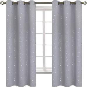 lot 7773 image: BGment Grey Blackout Curtains 63 Inches Long for Bedroom (42 x 63)