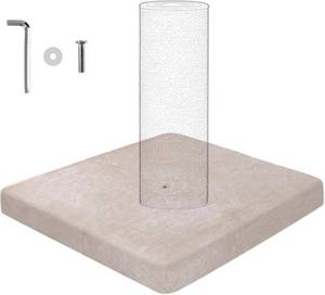 lot 7827 image: Czoynife Cat Scratching Post Replacement Base, Cat Tree Replacement Parts, Foldable Base Covered with Soft Plush, Suitable for M8 Screws Cat Tree Scratcher Indoor for Kittens (Beige)