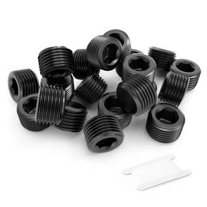 lot 7903 image: GASHER 20Pcs 34 NPT Carbon Steel Pipe Plug Fitting Internal Hex Thread Socket Pipe Plug
