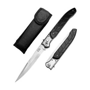 lot 7916 image: 12 Folding Knife 420 Stainless Steel Blade Black Nylon Fiber Handles with Slide Safety Lock, Assisted Opening Outdoor EDC Knife for Camping, Hiking, Fishing, Gift