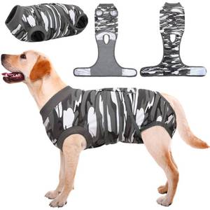 lot 7928 image: Kuoser Recovery Suit for Dogs Cats After Surgery, Professional Pet Recovery Shirt Dog Abdominal Wounds Bandages, Substitute E-Collar & Cone,Prevent Licking Dog Onesies Pet Surgery Recovery Suit