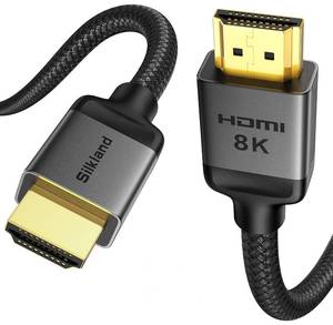 lot 7939 image: Silkland 10K 8K HDMI 2.1 Cable 15FT, 4K240Hz 144Hz, 8K60Hz, 2K240Hz Ultra High Speed HDMI Cable 48Gbps, HDR10, eARC, HDCP 2.3, Compatible for XboxPS5PS4Roku TV