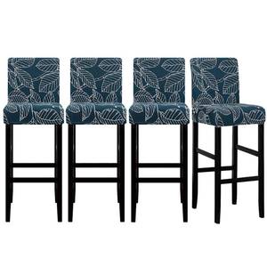 lot 7942 image: Lellen Bar Stool Covers Set of 4 - Pattern Barstool Seat Covers,Stretch Bar Chair Covers,Removable Bar Stool Chair Covers,Chair Slipcovers Stool Covers for Kitchen Dining Room Counter Island