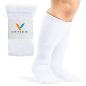 lot 7943 image: Viasox Compression Socks for Women and Men, Knee High Socks 12-15 mmhg Circulation Support for Flight, Travel