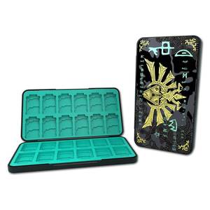 lot 7960 image: PERFECTSIGHT Switch Game Case Compatible with Nintendo Switch 2OLEDSwitch Lite, 24 Switch Game Holder Cartridge Case with 24 Game & 48 Micro SD Cards Storage, Kingdom Badge