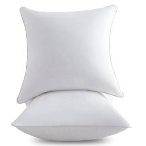 lot 7963 image: FAVRIQ 18 x 18 Pillow Inserts (Set of 2) - 18 Inch Square Interior Sofa Throw Pillow with 100% Cotton Cover - Decorative Pillow Insert Pair - White Couch Pillow