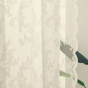 lot 7967 image: Deeprove Lace Curtains 84 Inches Long 2 Panels Set, Boho Sheer Accent Florals Embroidery Vintage Window Panel Treatment Pair Chic Cream Bohemian Drapes for Bedroom, Rod Pocket, W57 x L84, Ivory