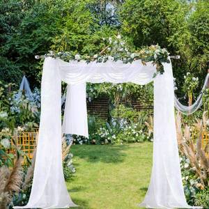 lot 7982 image: Chyhomenyc Extra Long White Sheer Curtains 144 inch 2 Panels Set, Translucent Backdrop Window Scarf Drapes for Canopy BedWeddingLiving RoomAnniversary, 12FT Length, Each 42Wx144L in, 2PCS, White