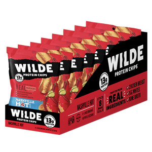 lot 9099 image: WILDE Protein Chips Nashville Hot 1.34oz (8-1.34oz)