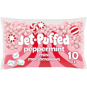 lot 9114 image: Jet-Puffed Peppermint Mini Marshmallows  10 oz. Bag 10 pack