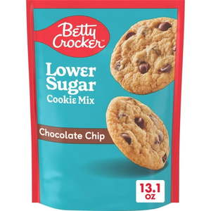 lot 9121 image: Betty Crocker Lower Sugar Chocolate Chip Cookie Mix  No Artificial Sweeteners  13.1 oz 12 pack