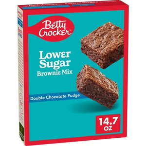 lot 9139 image: Betty Crocker Lower Sugar Brownie Mix  No Artificial Sweeteners  14.7 oz pack of 6