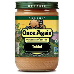 lot 9148 image: UNSWEETENED CREAMY TAHINI ONLY SESAME SEEDS, UNSWEETENED CREAMY 6 pack