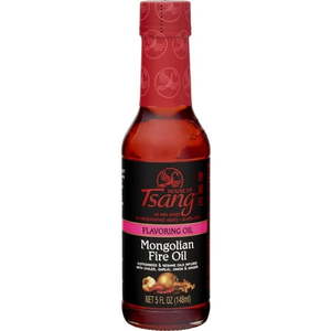 lot 9151 image: MONGOLIAN COTTONSEED & SESAME OILS INFUSED WITH CHILES, GARLIC, ONION & GINGER FIRE OIL, MONGOLIAN 6 pack