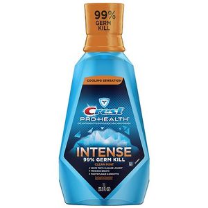 lot 9182 image: Crest Pro-Health Intense MouthwashMouth Rinse  Clean Mint - 1 L   99% Germ Kill