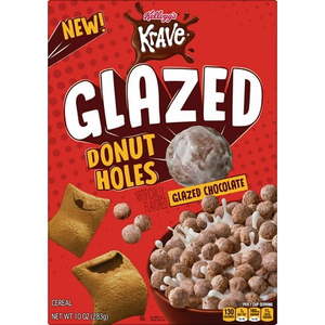 lot 9193 image: Kellogg s Krave Chocolate Glazed Donut Holes Breakfast Cereal  10 oz Box pack of 5