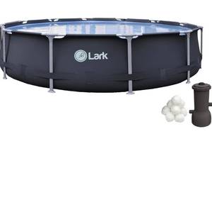 lot 226 image: Lark Rust Proof 12 ft. x 30 inch Fiber Glass Frame Above Ground Swimming Pool -