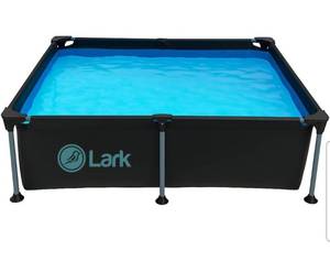 lot 9227 image: Lark 6 ft x 4 ft x 16.5 inches Above Ground Metal Frame Pool Puncture-Resistant 3-Ply Vinyl & Mesh Materials Quick Setup Patio Backyard - No Pump Included