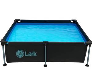 lot 9231 image: Lark 6 ft x 4 ft x 16.5 inches Above Ground Metal Frame Pool Puncture-Resistant 3-Ply Vinyl & Mesh Materials Quick Setup Patio Backyard - No Pump Included