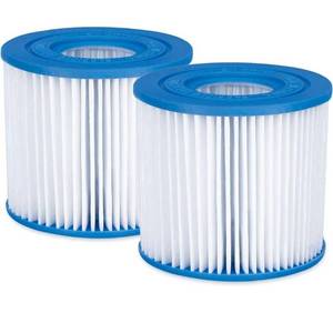 lot 9234 image: Lark Above Ground Pool (Type D) Filter Cartridge Replacement for 600 Gallon and Summer Waves Filtration Systems (2-Pack)