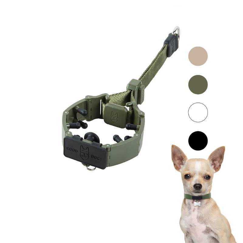 lot 1107 image: Dog Prong Collar for No-Pull Training, Quick-Release Buckle Adjustable Pinch Collar for Small Dogs (Green, Small) Retail $19