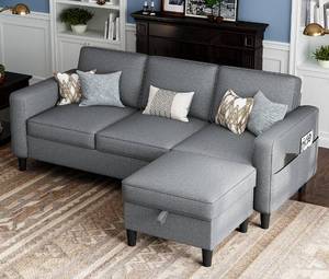 Garvee Sectional Sofas Couches for Living Room Convertible L Shaped Couch - Retail: $340