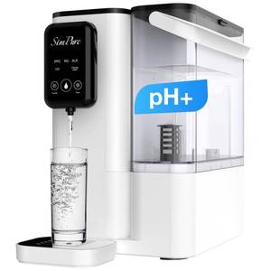 lot 1011 image: SimPure Y9A UV Countertop Reverse Osmosis Water Filter, Alkaline Remineralization 300 GPD 6 Stage Purification, RO Water Filtration System, Super Fast Filtering Portable Water Purifier - Retail $300