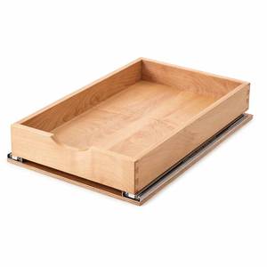 lot 1042 image: Draworia Pull Out Cabinet Drawers - 6x2 Size Options (12-23W,18-21D), Pre-Assembled with Soft Close Slides, Solid Beechwood, Easy Installation (18W x 21D) - Retail $90