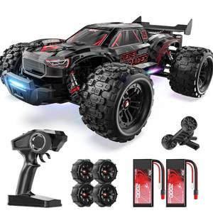 lot 1048 image: DEERC Fast RC Car for Adults, 114 Brushless 4WD Off-Road RC Truck, 46 MPH High Speed Waterproof All Terrain RC Truggy with 2�3S LiPo Batteries - Retail $155